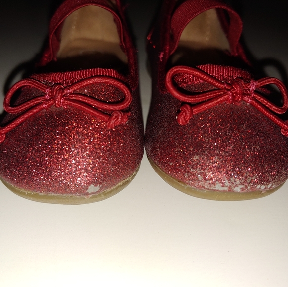 Red glitter flats, toddler 5 - Picture 6 of 11